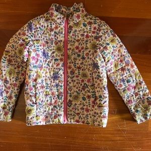 Land’s End, size 4, flower print, light padding, flower print.